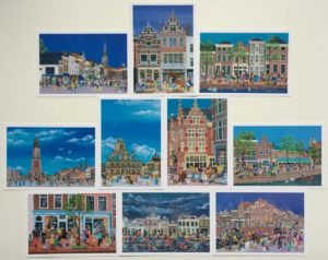 Setje van 10 verschillende kaarten van Delft € 9,00