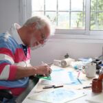 April 2008 atelier Don aan het werk aan De Gouverneur, waar een gelimiteerde print van verkrijgbaar is